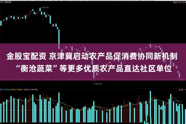 金股宝配资 京津冀启动农产品促消费协同新机制 “衡沧蔬菜”等更多优质农产品直达社区单位