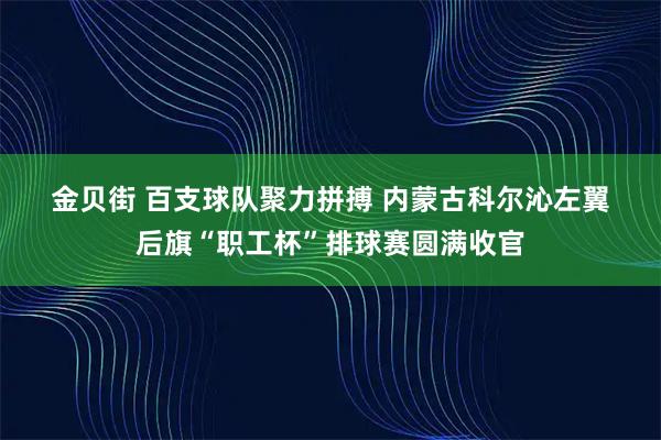 金贝街 百支球队聚力拼搏 内蒙古科尔沁左翼后旗“职工杯”排球赛圆满收官